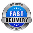 Vektor: 5 Star Button blau FAST DELIVERY 5 Star Button blau FAST DELIVERY