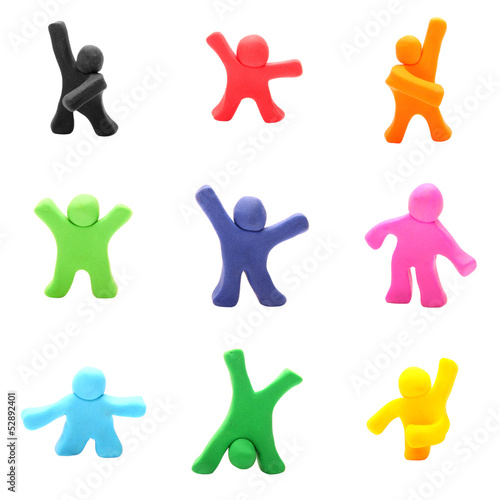 Photo: 9 bunte Knetmännchen 9 bunte Knetmännchen