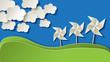 Green Eco Energy Power Papier Papiermühle bunt Wiese
