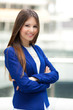 Beautiful young female manager outdoor