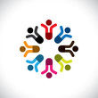 Concept vector graphic- social media communication & people icon
