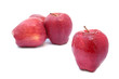 Close up one red apple with selective focus