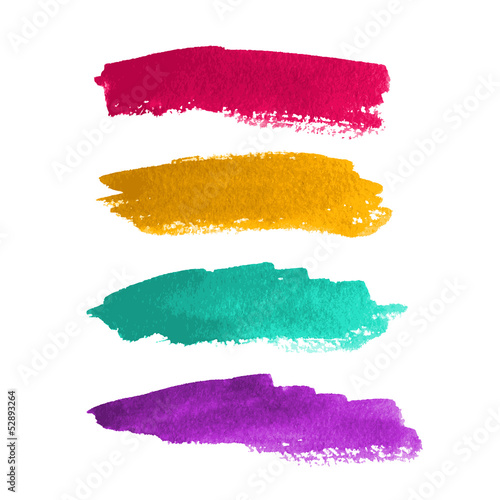 Vector: Watercolor stripes for design Watercolor stripes for design