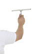 Photo: hand with window cleaning tool hand with window cleaning tool