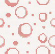 Vector: knitted seamless christmas pattern with red circles knitted seamless christmas pattern with red circles