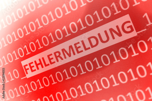Illustration: Computerausfall - Fehlermeldung Computerausfall - Fehlermeldung
