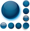 Vector: Round dark blue icons. Round dark blue icons.