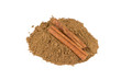 Ground cinnamon and cinnamon stick