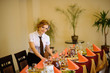 the waiter in the restaurant