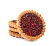 Photo: biscuits with jam isolated biscuits with jam isolated