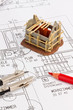 Bauplan eines Wohnhauses. Hausbau