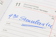 Eintrag im Kalender: Steuerberater