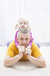 cute girl with her father