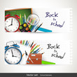 Back to school - set of vector banners
