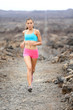 Healthy lifestyle runner woman trail running