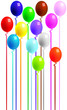 Palloncini festa biglietto auguri
