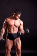 young bodybuilder traininig
