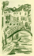Hand drawn picture of Venice, San Stae