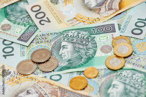 Photo: Polish currency money zloty Polish currency money zloty