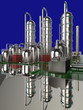 Modern refinery  with blue sky