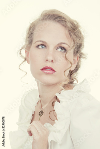 Photo: beautiful romantic blonde woman beautiful romantic blonde woman