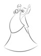 dancing just married couple