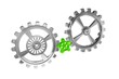 Cogwheels - Chrome/Green