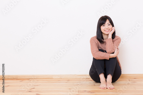 Photo: beautiful asian woman relaxing beautiful asian woman relaxing