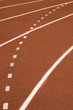 White lines on the track.