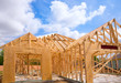 Foto: American residential wooden house contruction American residential wooden house contruction
