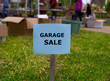 Photo: Garage sale in an american weekend on the yard Garage sale in an american weekend on the yard