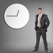Photo: Businessman and time.Business concept Businessman and time.Business concept