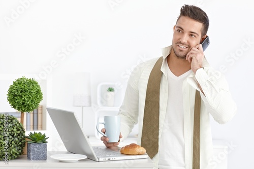 Photo: Busy man in the morning Busy man in the morning