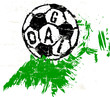 soccer / football illustration, free copy space, vector