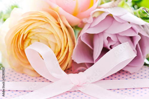 Photo: roses with bow roses with bow