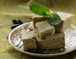 Traditional oriental dessert halva - sunflower seeds and sugar