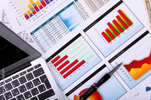 Photo: Financial papers on the table Financial papers on the table