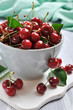 Fresh red cherries