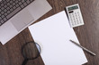 Photo: Businessman workplace with papers Businessman workplace with papers
