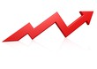 Red growth arrow