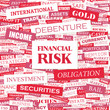 FINANCIAL RISK. Word cloud concept illustration.  
