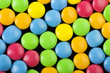 Candy colors close up on the black