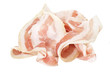 Bacon close up on the white background