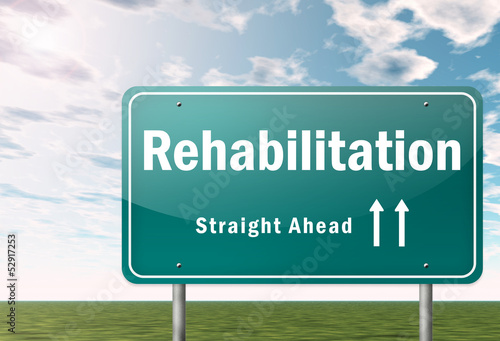 Illustration: Highway Signpost "Rehabilitation" Highway Signpost "Rehabilitation"