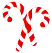 Candy Canes Isolated on White