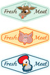 Vector: Cartoon farm animals badges vector pack Cartoon farm animals badges vector pack
