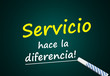 Illustration: Servicio hace la diferencia (pizarra verde) Servicio hace la diferencia (pizarra verde)