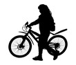 Girl with a bicycle