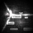 STRESS. Word cloud concept illustration.  