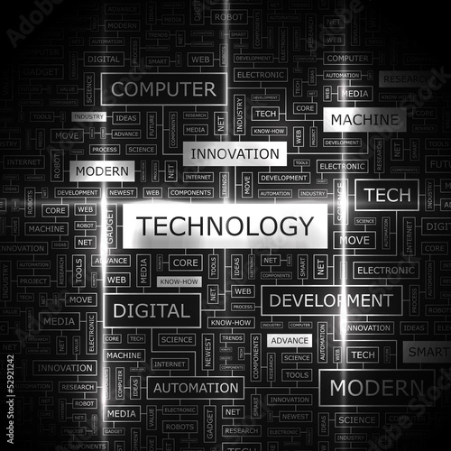 Vector: TECHNOLOGY. Word cloud concept illustration. TECHNOLOGY. Word cloud concept illustration.
